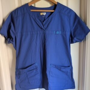 Blue Women's Scrub Top